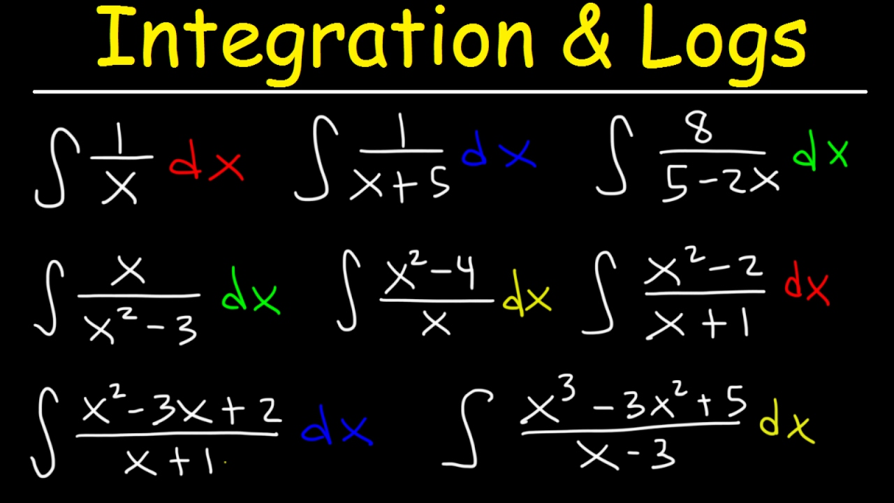 Integration Of Rational Functions Into Logarithms By Substitution \U0026 Long Division