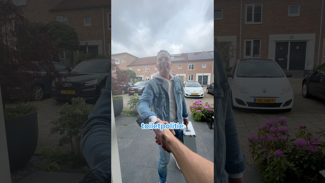 Wat kwam deze man opeens doen aan de deur 😅…