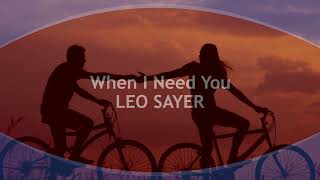 When I Need Love  LEO SAYER  (with lyrics)