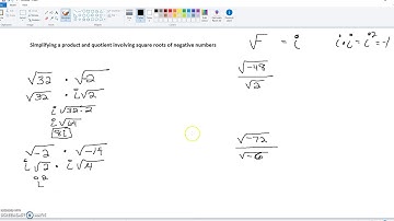 Simplifying a product and quotient involving square roots of negative numbers