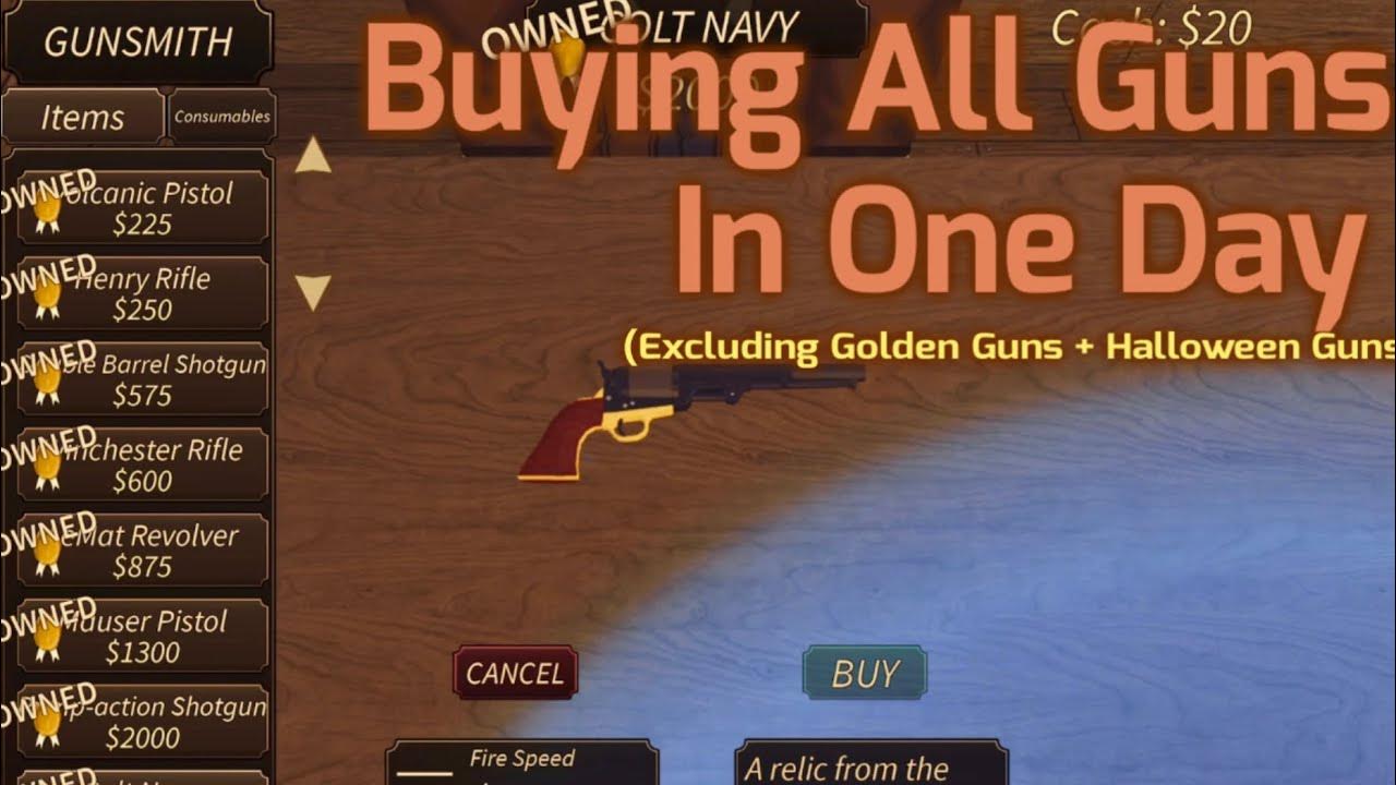 Getting all westbound guns in a day excluding golden weapons and