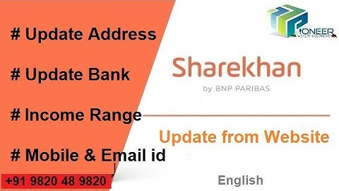 Update Address, Bank Details, Mobile, Email id - Website