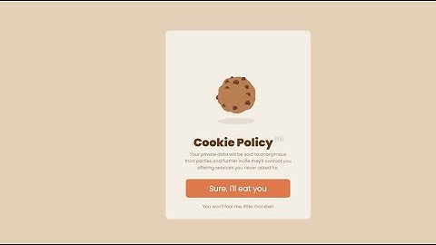 Animated Cookie Modal form  |  Source code