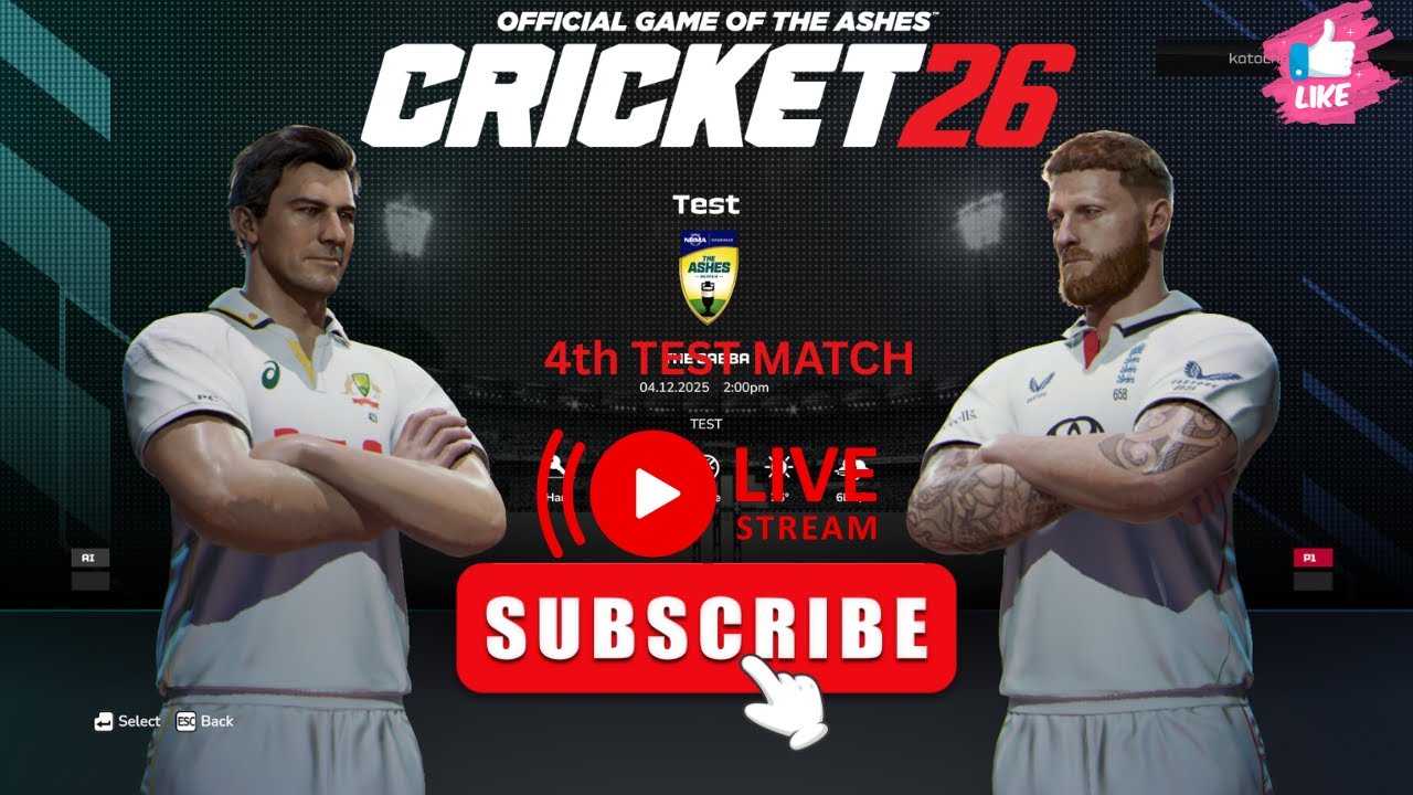 🔥 ASHES LIVE | Australia vs ENG 🔥Cricket 26 
