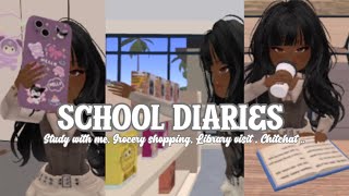 Life of AN ONLINE STUDENT vlog | Library Visit | Study Session| Cooking | Grocery Shopping