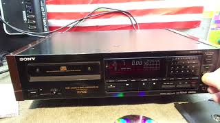 DEMO OF RARE VINTAGE SONY CDP-707ESD CD PLAYER FOR SALE