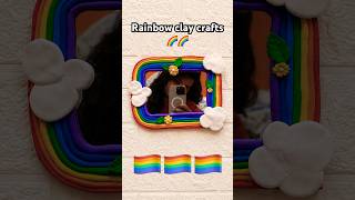 🌈 DIY Rainbow Mirror Frame Making | Easy Clay Art & Craft Tutorial ✨ | Handmade Room Decor