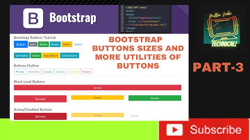 Bootstrap  Button Sizes |  Bootstrap CSS Button Classes Tutorial in Hindi | Part-3