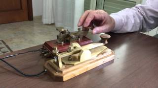 Straight key morse code cw telegraphy I8SOU