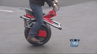 One-wheeled motorcycle rides to fame