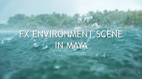 Rainy Beach Scene | Maya FX Environment Simulation with Clouds & Water Ripples