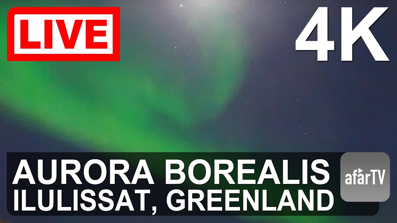 🔴 Live Now: Aurora Borealis Over Ilulissat, Greenland in 4K Ultra HD