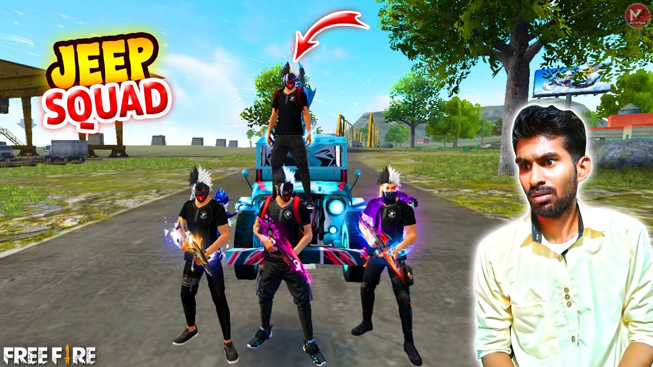 கேம் Full ஆ அழுகுறான் || Jeep Squad BR Rank Free Fire Gameplay || Mutta Puchi