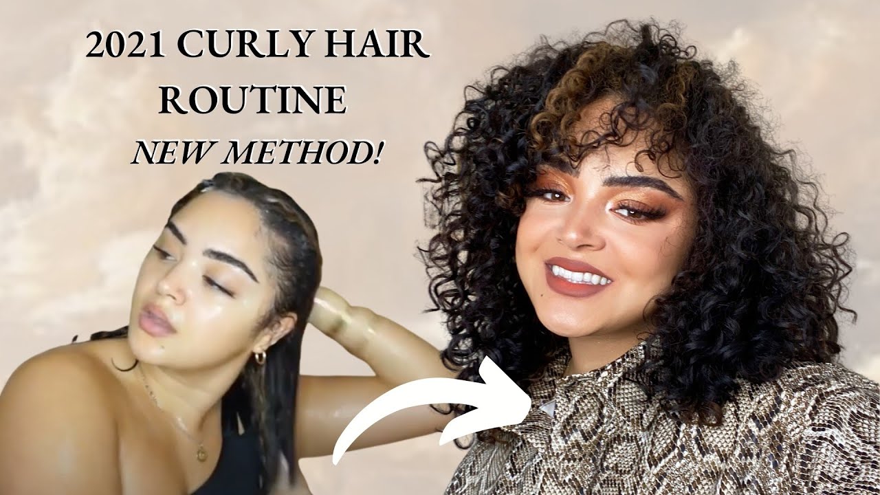 MULTI TEXTURED CURLY HAIR ROUTINE 2021 trying new OUAI products, wash