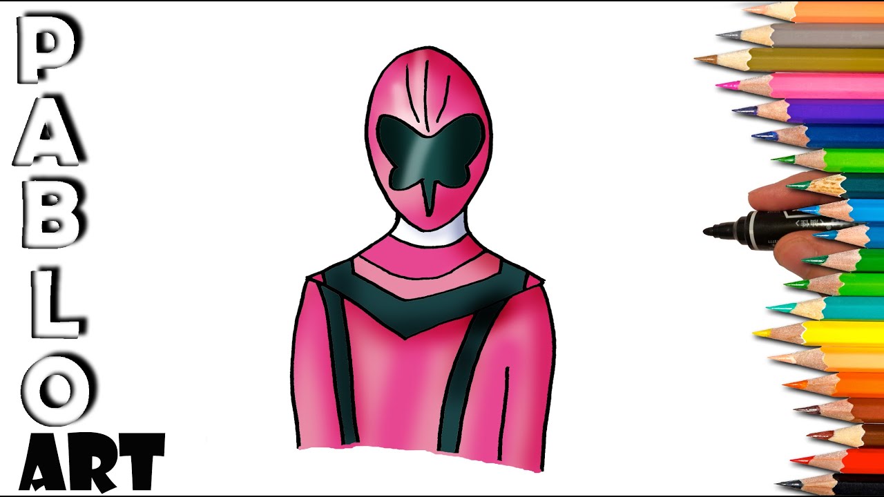 How to draw Pink Mystic Force Ranger from Power Rangers Mystic Force ...