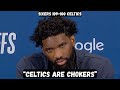 Joel Embiid calls the Celtics CHOKERS after winning series - Post Game Interview - 76ers vs Celtics
