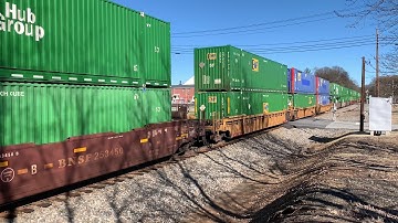 NS 221 Intermodal rolling down the Cowpens hill w/ a cool crew