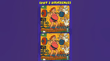 Find the differences #232 : Can You Spot All 3 !? (A Bit Tricky) #spotthedifference #shorts