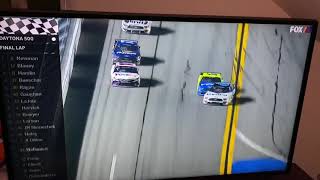 Ryan Newman crashes into wall, Denny Hamlin wins Daytona 500