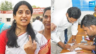 CM YS Jagan Family Cast Vote in Pulivendula | AP Elections 2024 |@SakshiTV