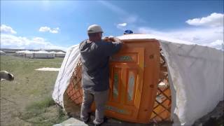30 second timelapse Mongolia yurt building