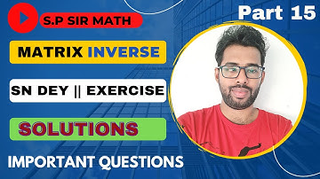 MATRIX | SN DEY | SOLUTION OF SIMULTANEOUS EQUATIONS BY MATRIX MATHOD 3rd PART | By @spsirmath