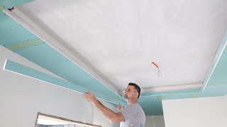 A simple way to make gypsum board decor with hidden lighting