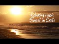 Relaxing music beautiful sunset on crete island greece and piano music