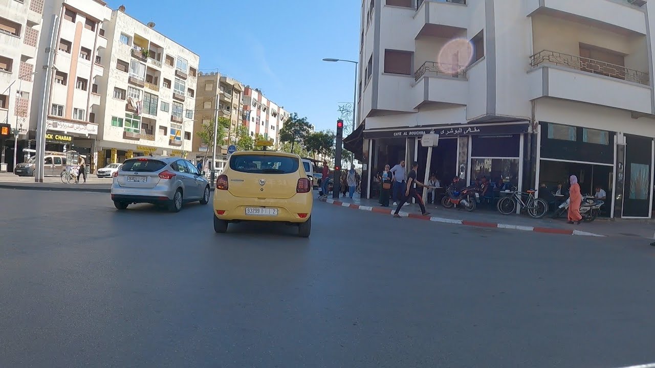 جولة في مدينة سلا ، حي كريمة ، محطة الطرام حي كريمة بداية الخط 1 ، مرجان حي كريمة