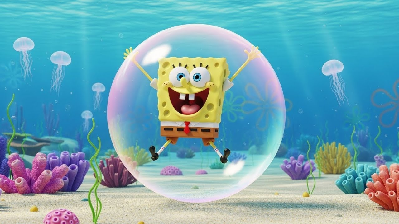 Spongebob Rode Way SpongeBob Rode a Wobbly Bubble | Nursery Rhymes for Kids & Baby Songs ...