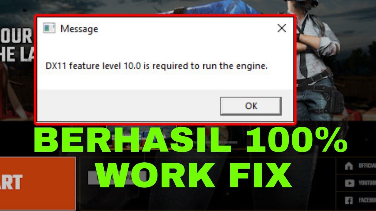 PUBG LITE Fix Error DX11 Feature Level 10.0 is Required To ...