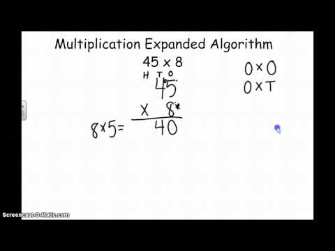 Multiplication Expanded Algorithm