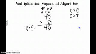 Multiplication Expanded Algorithm
