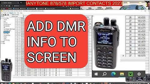 DMR CONTACTS ON SCREEN 2023 - ANYTONE 878/578(CSV)import