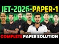 JET/CUET-2026 PAPER SOLUTION - 1 | BRIGHT AGRO CLASSES JET 2026 BEST COACHING IN RAJSTHAN #jet2026