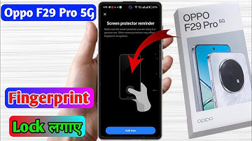 Oppo f29 pro 5g display fingerprint lock kaise lagaye | how to set display fingerprint lock setting