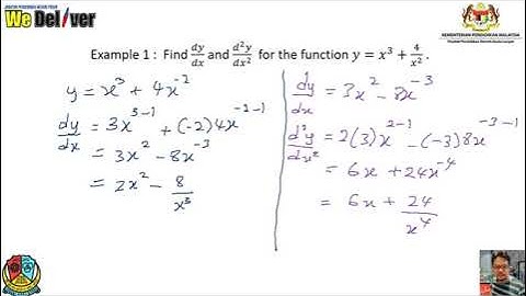 07 Add  Maths Form 5 KSSM Differentiation Second Derivative