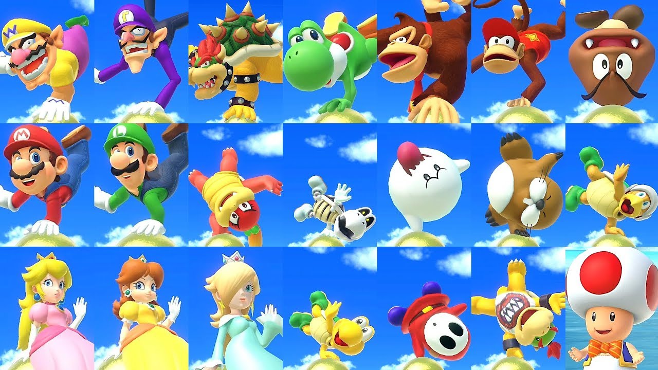 Super Mario Party 〇 All Characters Victory Pose in Social ...
