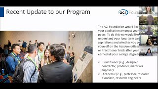ACI Foundation Fellowship and Scholarship Virtual Information Session