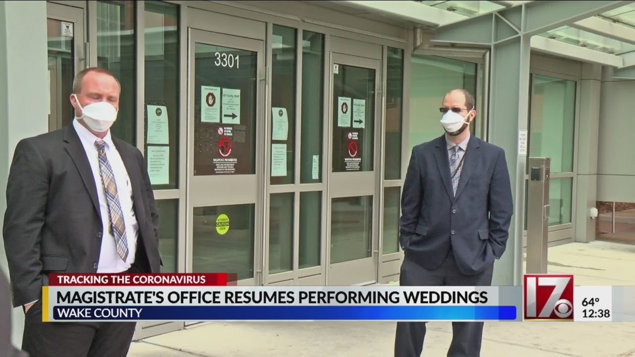 Magistrate's office resumes performing weddings in Wake County