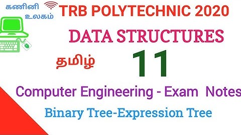 TRB Polytechnic Computer Science/Binary tree /Expression Tree /Data structure 11/kaniniulagam