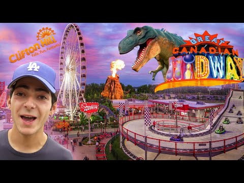 CLIFTON HIll, Niagara Falls (Full Overview) | Skywheel, Dinosaur Golf, Speedway + More!