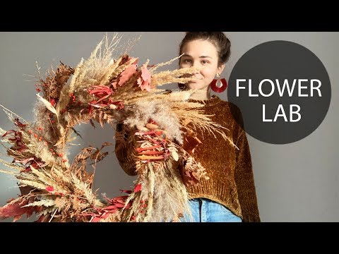 How to make Autumn Wreath with  spikelets, leaves and berries | DIY Autumn Handmade Decor