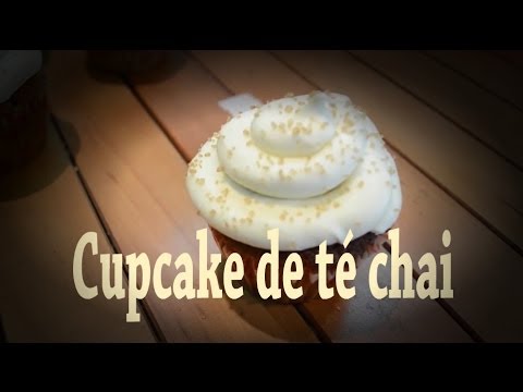 Cupcake de té chai con frosting de chocolate blanco - CHELIcocina