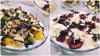 yogurt con frutta fatto in casa ?? زعزع بالرايب أو رايب بالفواكه الطرية و الجافة/ وجبة صيفية و صحية