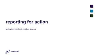 Strategy: reporting for action