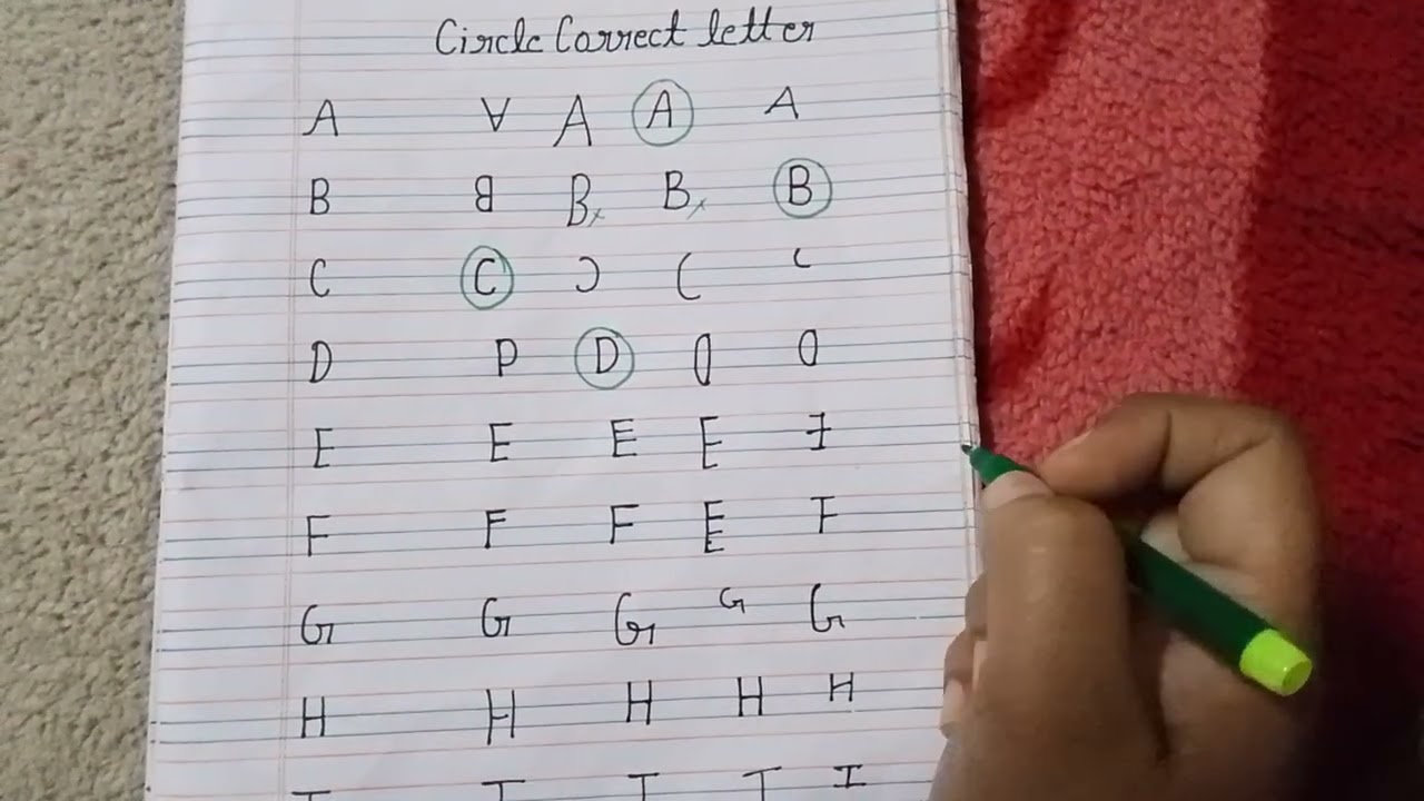 सही शब्द पर गोला करें||बच्चों को अक्षर पहचान के लिए प्रैक्टिस करवाऐं ।
