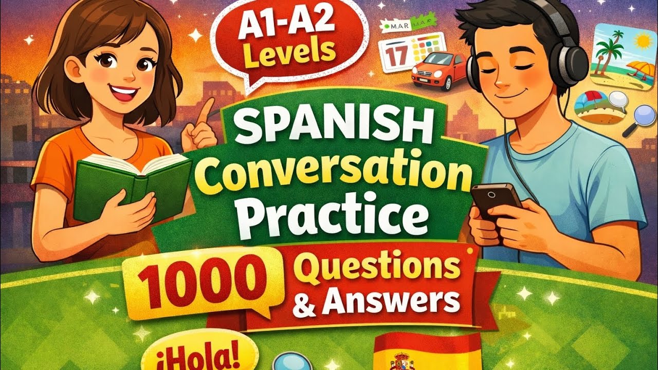 Spanish Conversation Practice: 1000 Questions and Answers (A1–A2) | Learn Spanish for Beginners