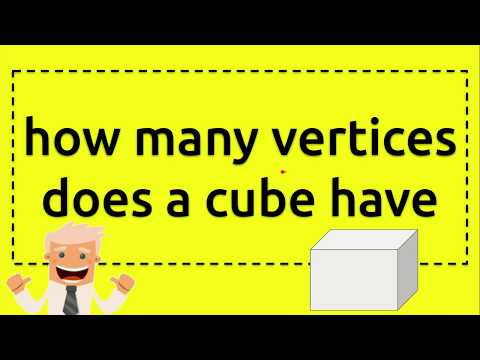 Video: Hoeveel Hoekpunte Het 'n Kubus?