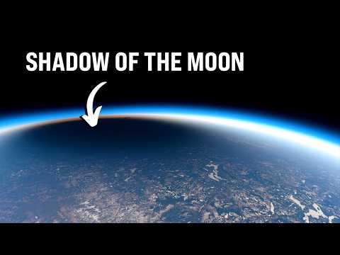 Total solar eclipse from space